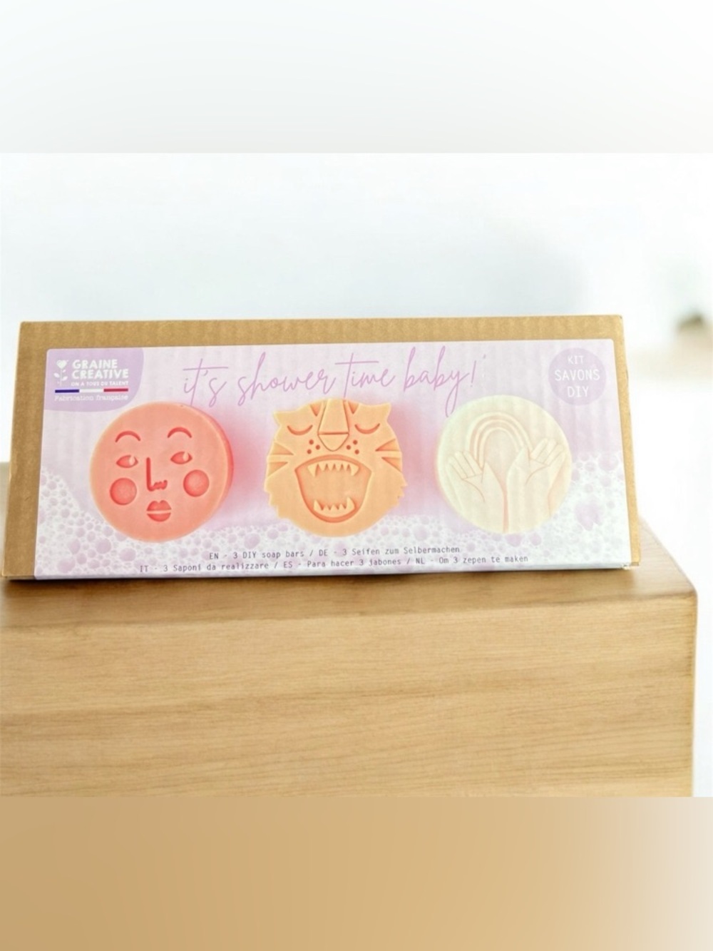 NEW Graine Creative Do It Yourself Soap Kit Shower Time "JOY" Gylcerin France
